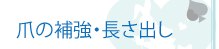 爪の補強・長さ出し
